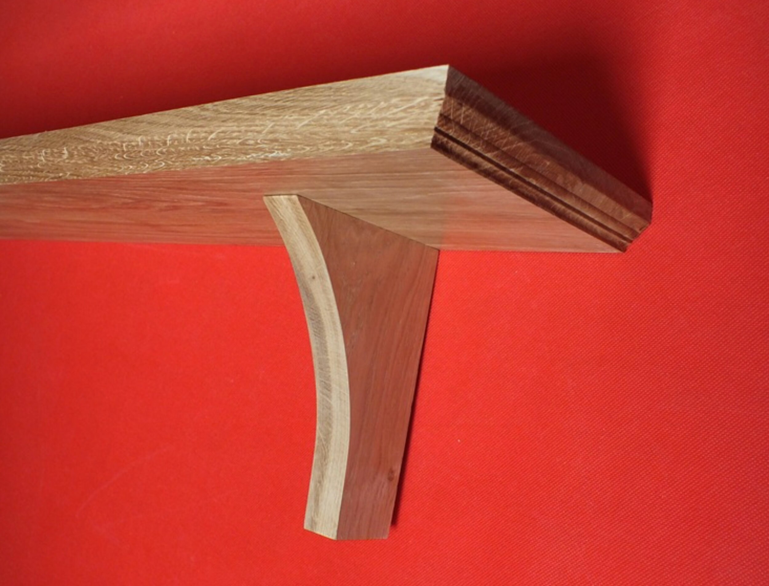 S51 2.7cm X 17cm Solid Oak Shelf With Oak Supported Brackets Etsy UK