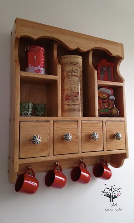Traditional Kitchen S Cabinet Wall Mounted Shelving Unit Etsy