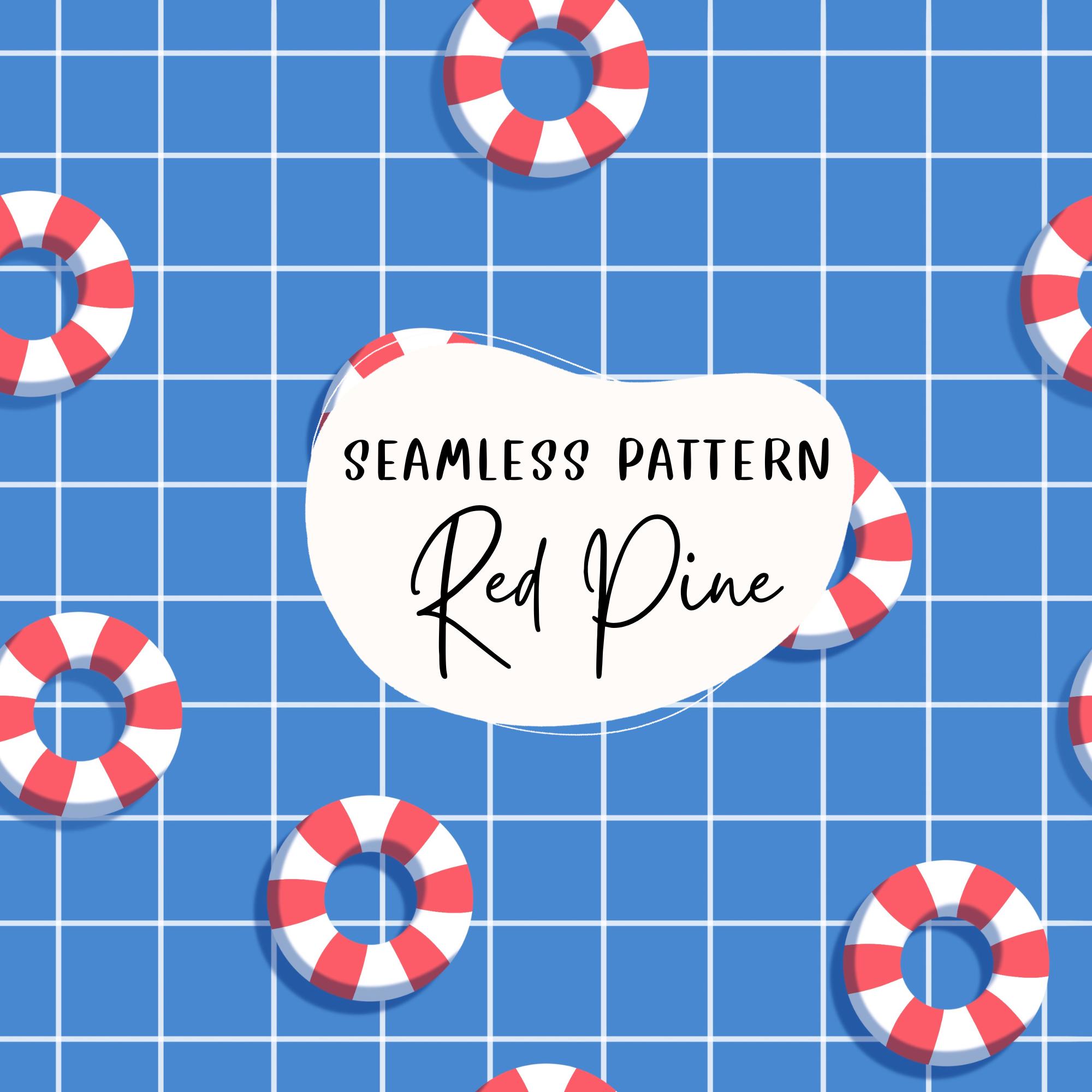 Summer Swimming Pool Seamless Pattern, Swim Ring Repeat Pattern for ...