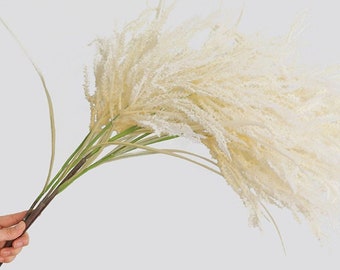 41'' lange 2 Köpfe Künstliche Pampas Gras 104 cm Pampas Blumenstrauß Pflanze Hochzeit Blumenstrauß für Wohndekoration