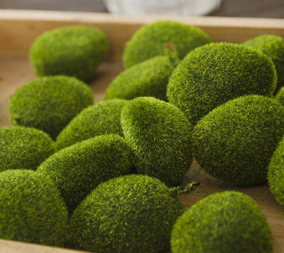 Artificial Planting Artificial Moss Ball Faux Plant Moss Rock/set Faux Moss  Rocks for Fairy Gardens/terrariums/planters/moss Balls 