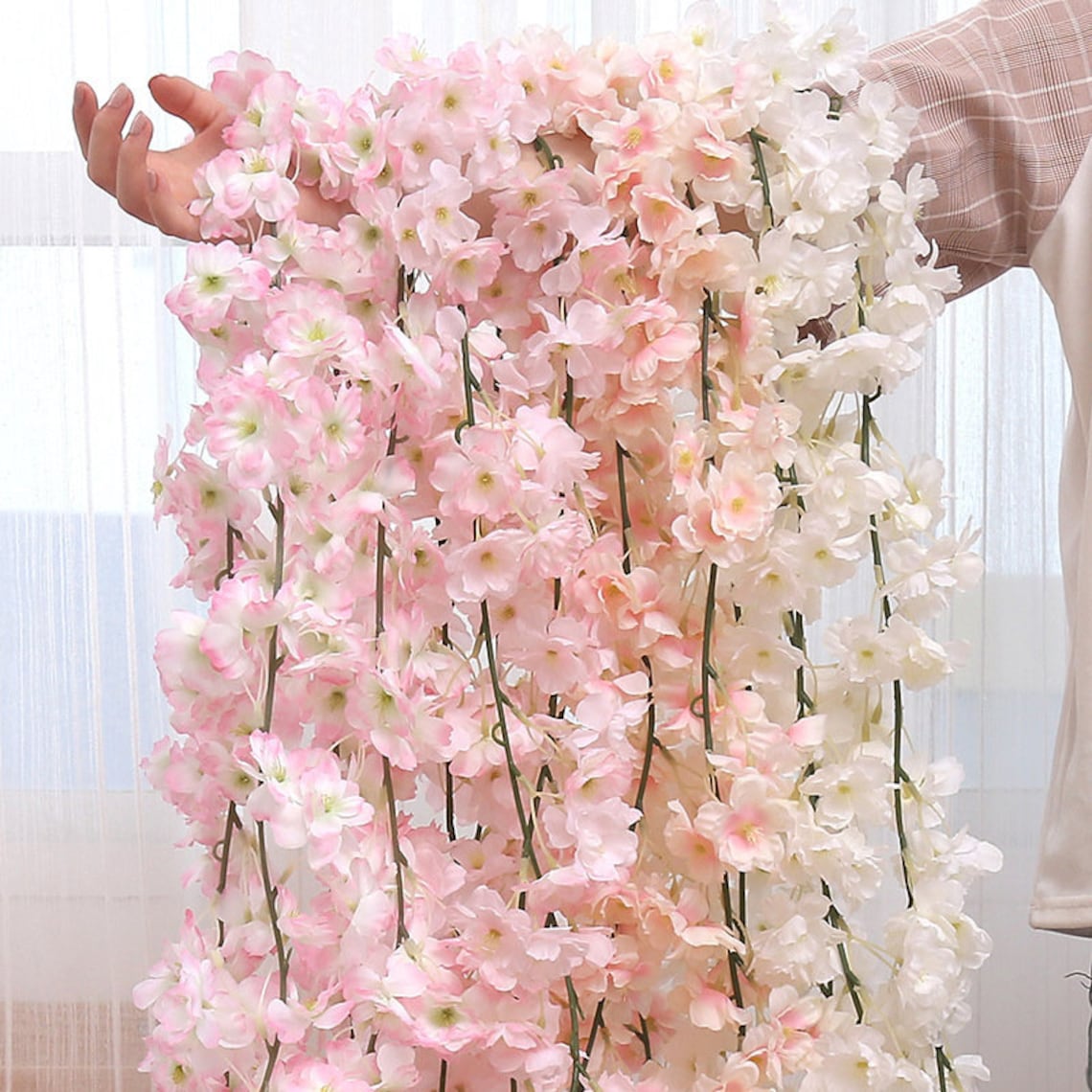 5 PCS Artificial Cherry Blossom Garland for a Wedding Arch or Etsy