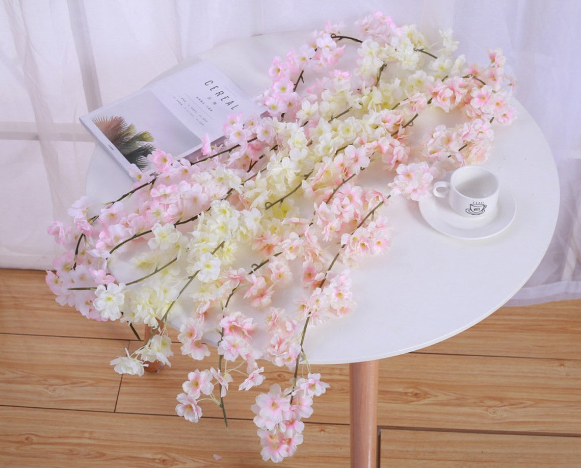 5 PCS Artificial Cherry Blossom Garland for a Wedding Arch or Etsy