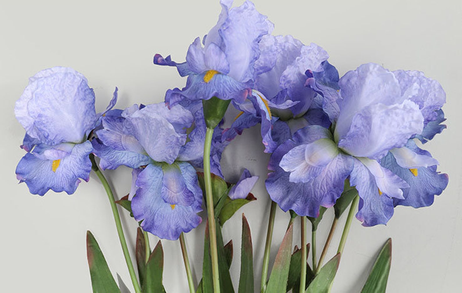 Big Real Touch Artificial Iris Flowers Blue Silk Iris Home Etsy