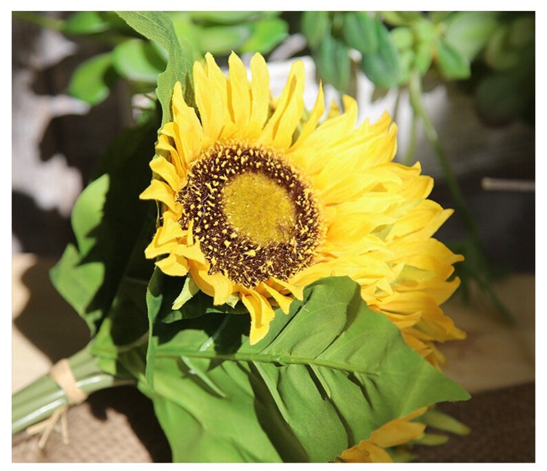 Elegant Sunflower bush artificial keepsake flowers artificial sunflower silk flowers yellow sunflowerDY