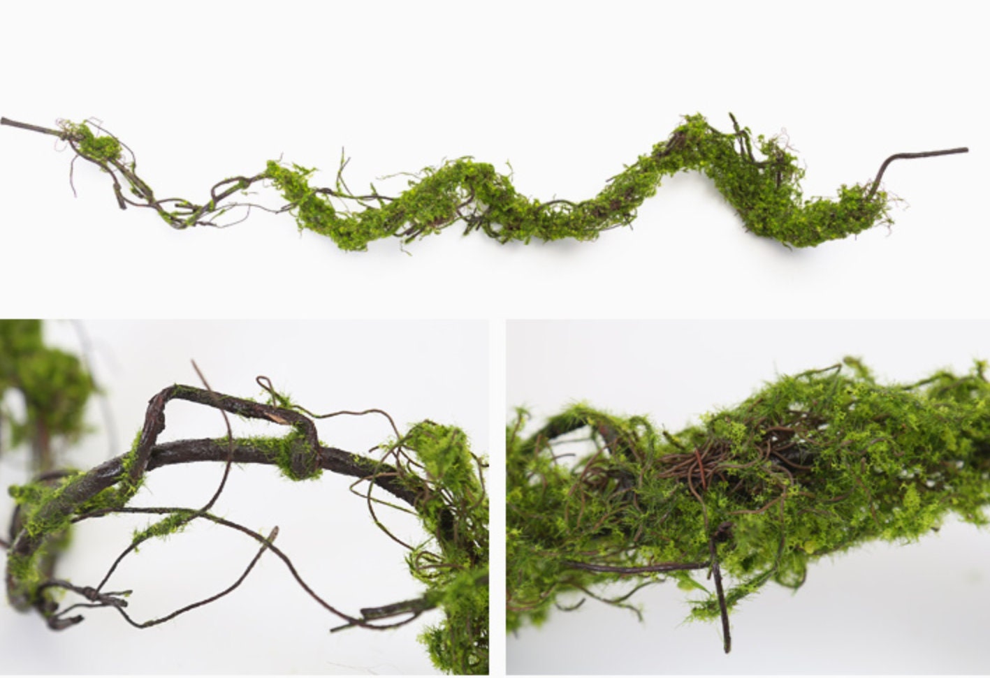 Green Moss Decorating Vine Add a Natural Touch Artificial Moss Branch Moss  Vine Home Decor Rustic Decor Farmhouse Decoration Artificial Moss 