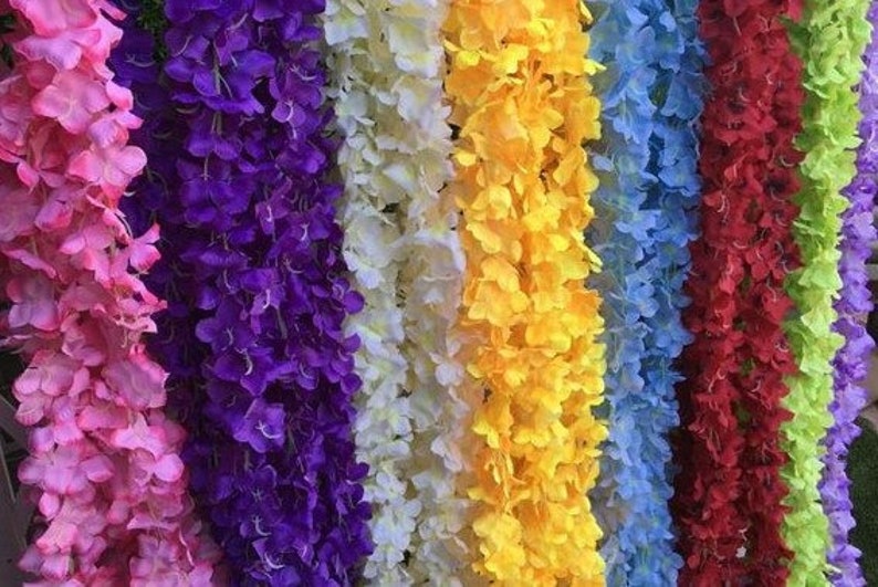 Wisteria wall hangs 200cm78long artificial leaves Etsy