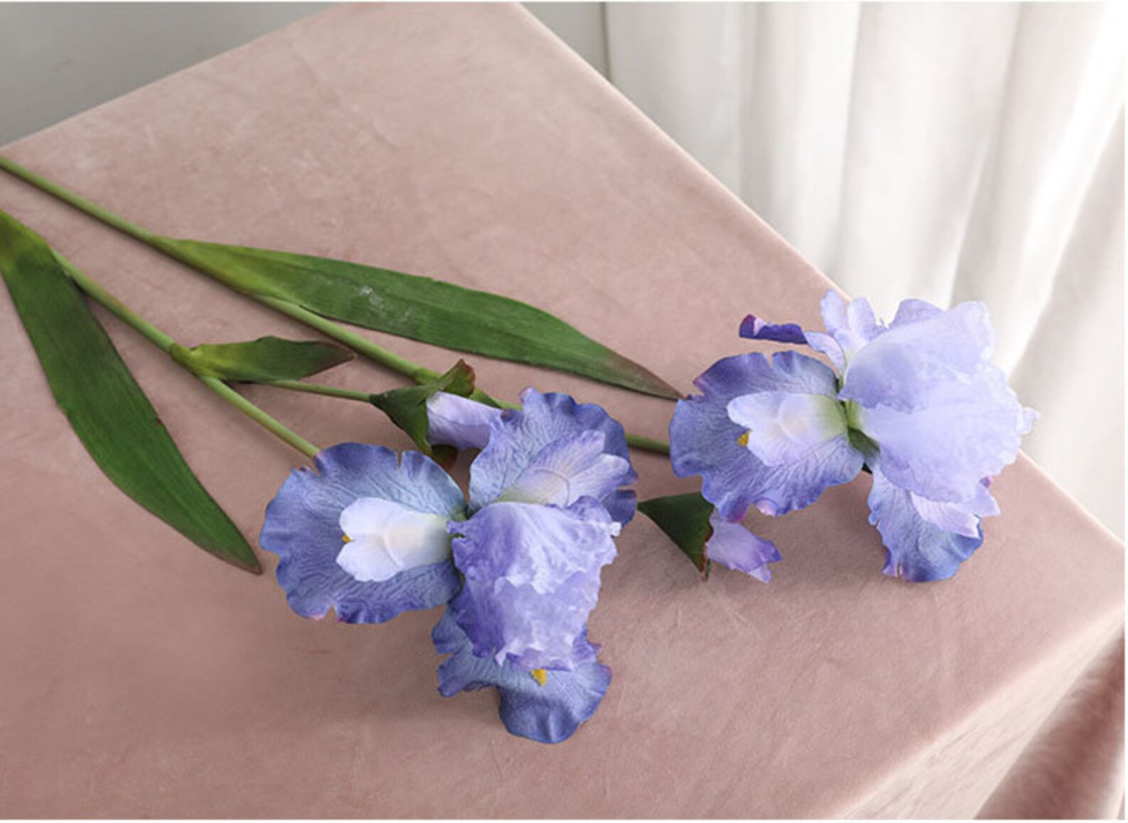 Big Real Touch Artificial Iris Flowers Blue Silk Iris Home Etsy