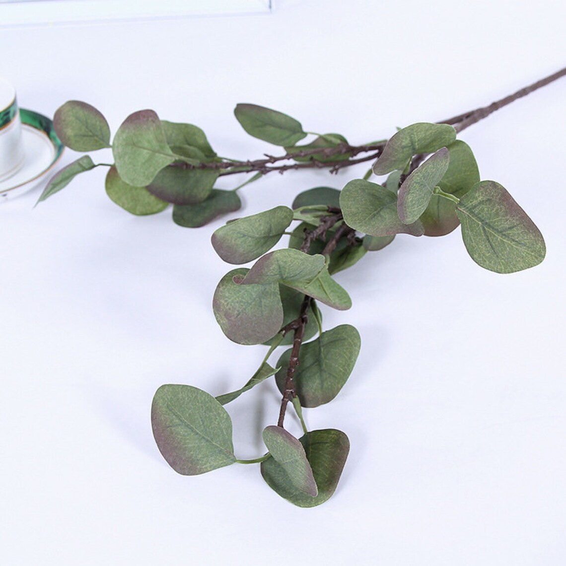 Artificial Flower Ornaments Wool Pulp Cash Leaf Eucalyptus Etsy