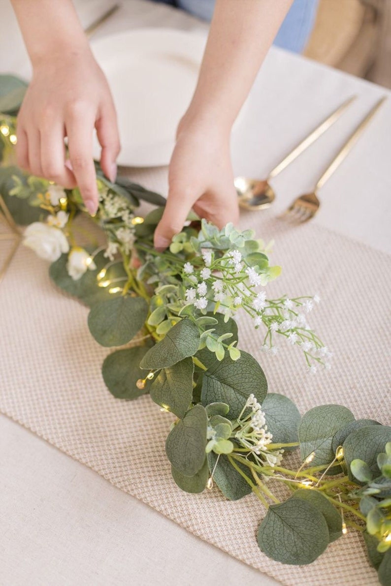 40 wedding garland.artificial garland.willow leaves Etsy