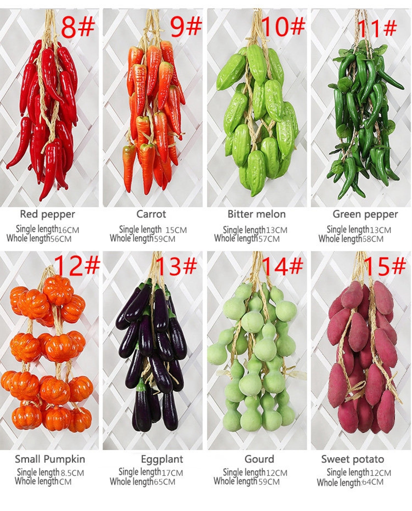 Artificial Vegetable String Fruit String Corn Pepper Etsy