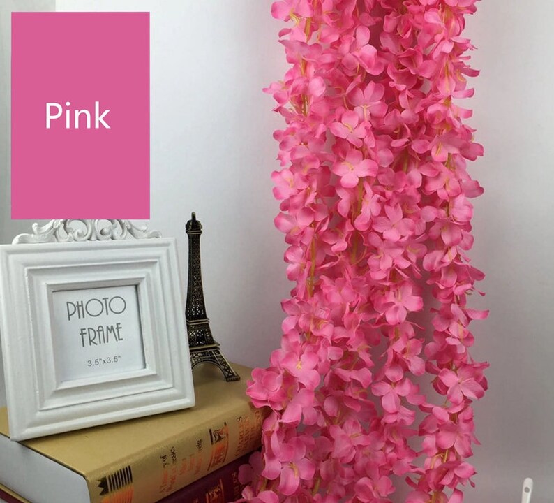 Wisteria wall hangs 200cm78long artificial leaves Etsy