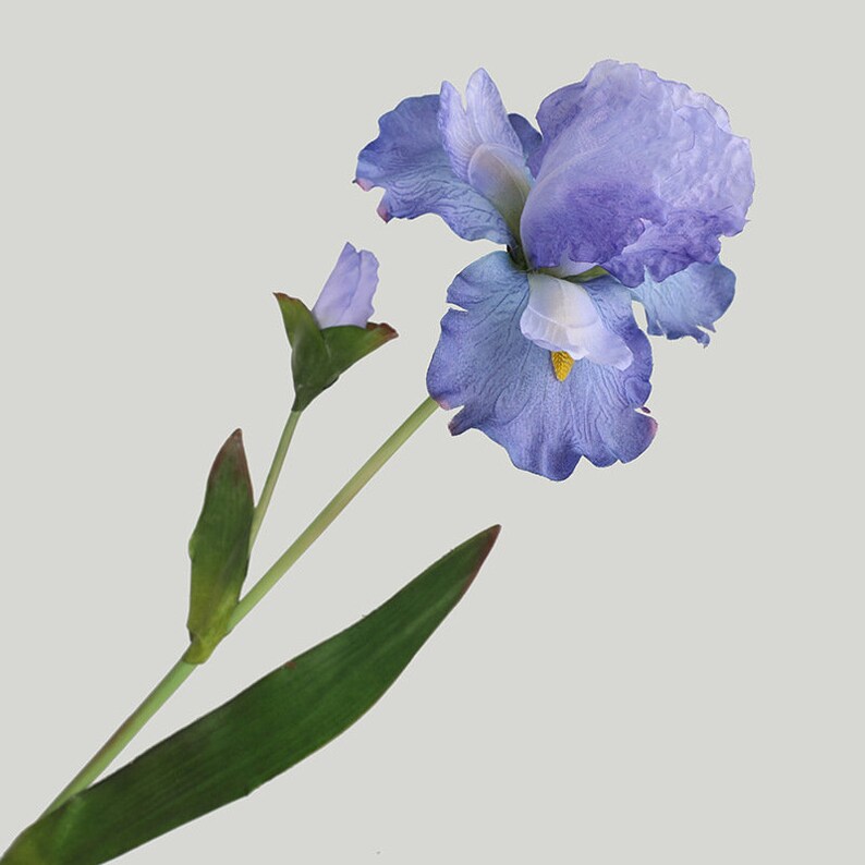 Big Real Touch Artificial Iris Flowers Blue Silk Iris Home Etsy