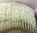 Wedding flowers Wisteria wall hangs 140 flowers 120cm long artificial leaves rattan plants garland,Garland Hanging Plants Vine Fake garlands 