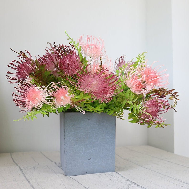 5 pcs Artificial Chrysanthemum Golden thread tarot artificial flower Artificial pink Mum Bush flower arrangement flower for bouquet