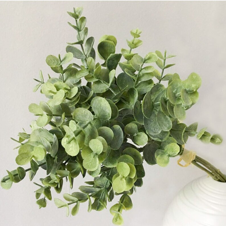 14'' Faux Eucalyptus Greenery Bunch Fake Eucalyptus Etsy