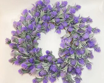 15" artificial lavender flower Front door purple Wreath,white Lavender Flower Wreath, Welcome Wreath, Home Decor, Farmhouse Decor