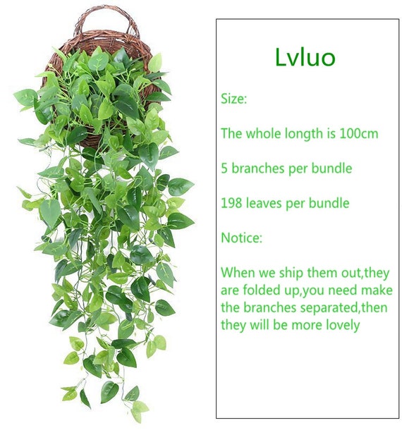 1 Bundle the Ivy/lvluo/grape/begonia Leaf Wall Hangs Artificial Leaves  Rattan Plants Garland,garland Hanging Plants Vine Fake Garlands 