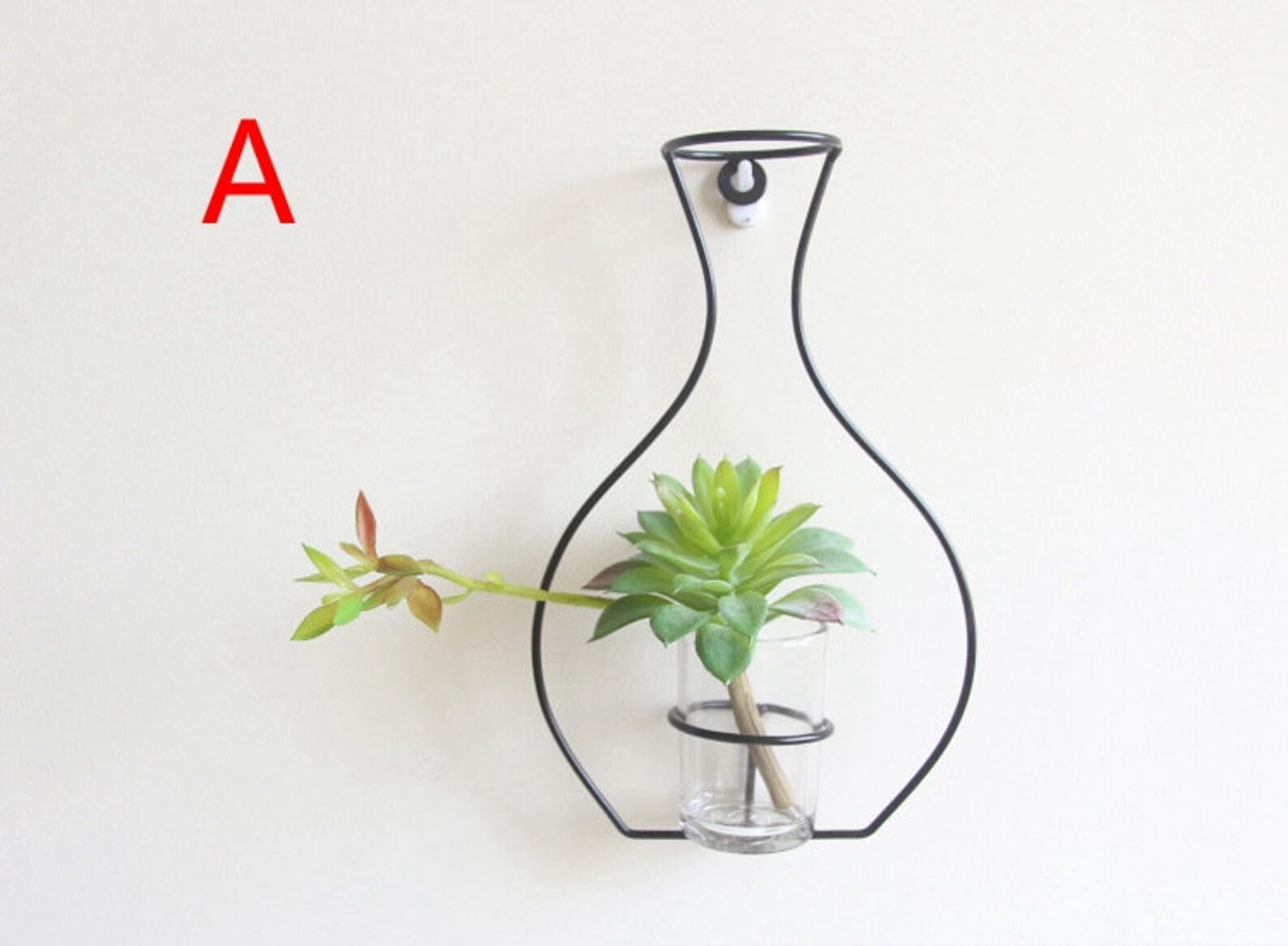 Decoration iron wire flower vase Modern black bent wire and Etsy