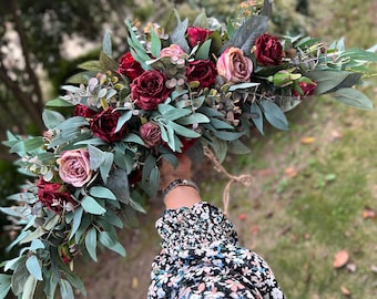 Artificial Wedding Arch Swag, Wedding Garland, wedding flower, Wedding Arch, Wedding Arch floral, Purple Swag, burgundy flower, Rustic Swag