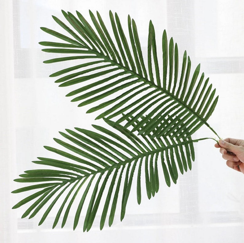 28 9 Heads Areca Palm Leaf / Faux Palm Leaves Stem / Etsy