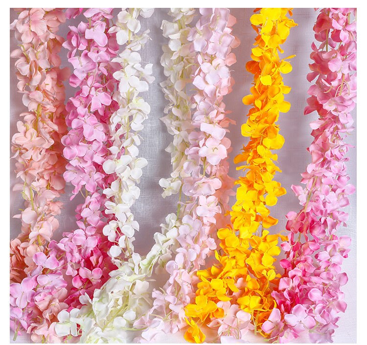 Wisteria Wall Hangs 200cm78long Artificial Leaves Etsy