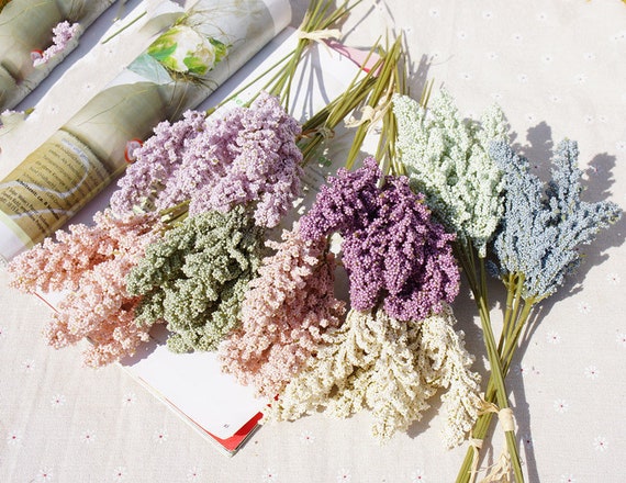 6Pcs Babys Breath Artificial Flowers Bulk Real Touch Flowers Fake silk  Flowers Bulk for Home Decoration Kitchen Fall Indoor Bouquet Floral Table
