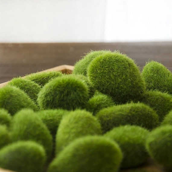 Artificial Moss Rocks Green Moss Covered Stones Green Moss Balls