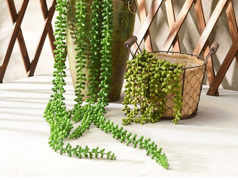 Artificial Succulents String of Pearls Artificial Plants Bulk Etsy