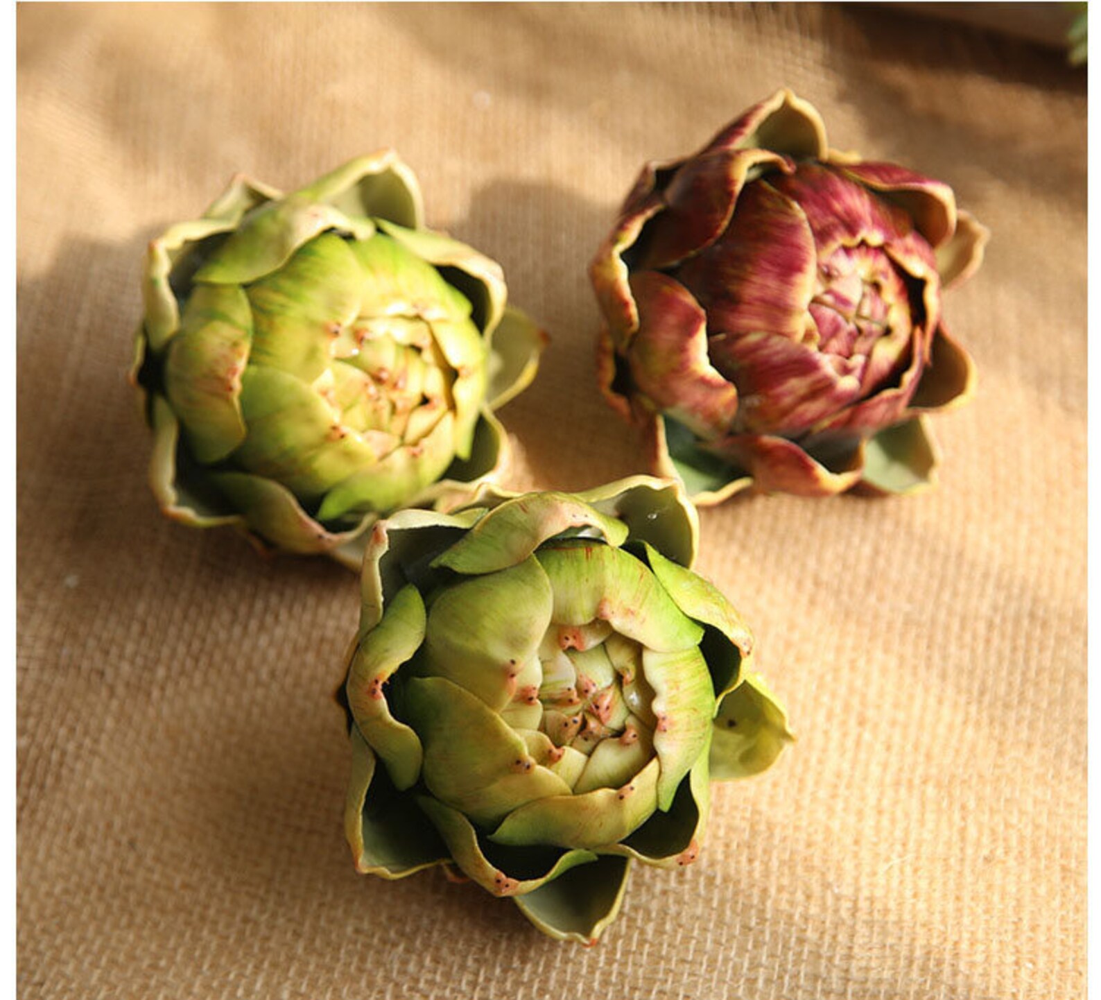 Artificial Artichoke Fruit Faux Artificial Fruit Centerpiece Etsy