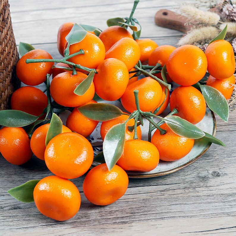 Artificial Orange Fruit Fall Fruit Decor Faux Tangerine Etsy