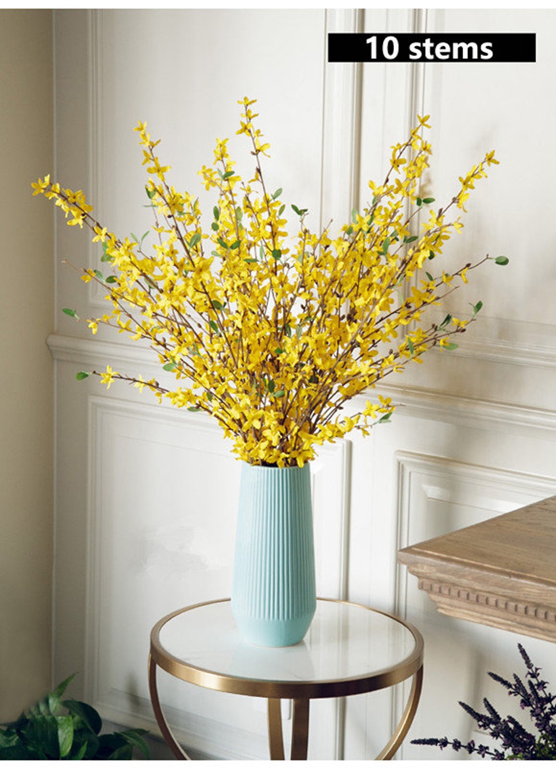 40 long Artificial forsythia bush flower yellow Etsy