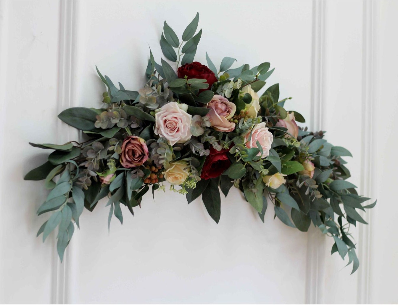 Custom Artificial Wedding Arch Swag wedding wreath Wedding Etsy