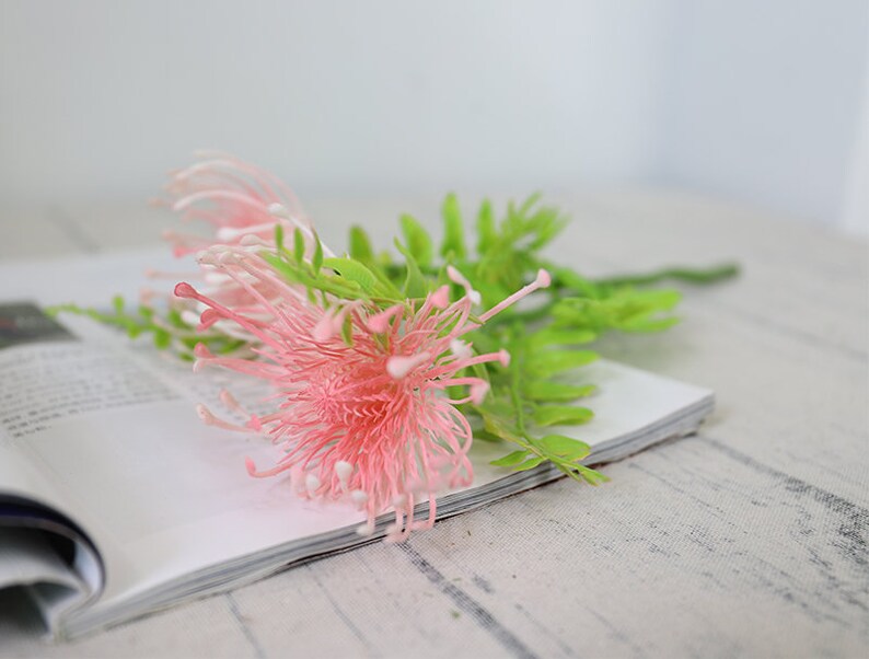 5 pcs Artificial Chrysanthemum Golden thread tarot artificial flower Artificial pink Mum Bush flower arrangement flower for bouquet