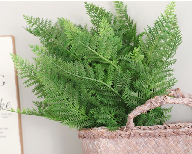 Artificial Ferns, Small Plant With Root, Green Ferns, Fuax Ferns, Summer  Greenery -  Israel