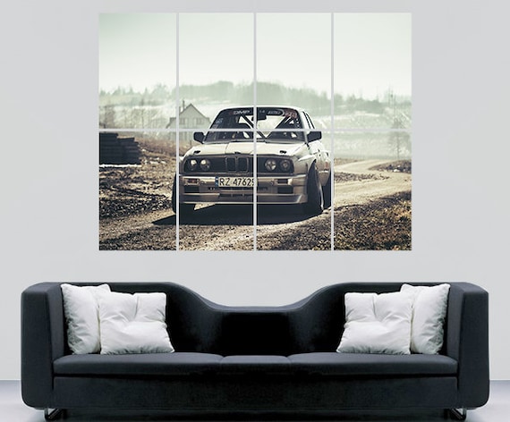 BMW E30 M3 POSTER RALLY CAR ART WALL LARGE IMAGE GIANT