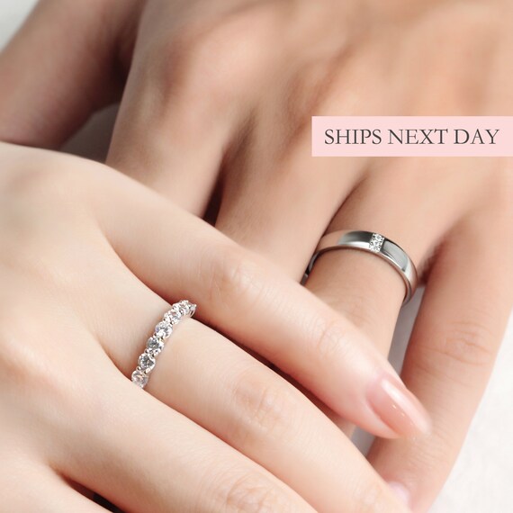 FB Jewels 925 Sterling Silver Cubic Zirconia CZ Anniversary Promise Wedding Band Engagement Ring 6mm FB Jewels 925 Sterling Silver Cubic Zirconia CZ Anniversary Promise Wedding Band Engagement Ring 6mm