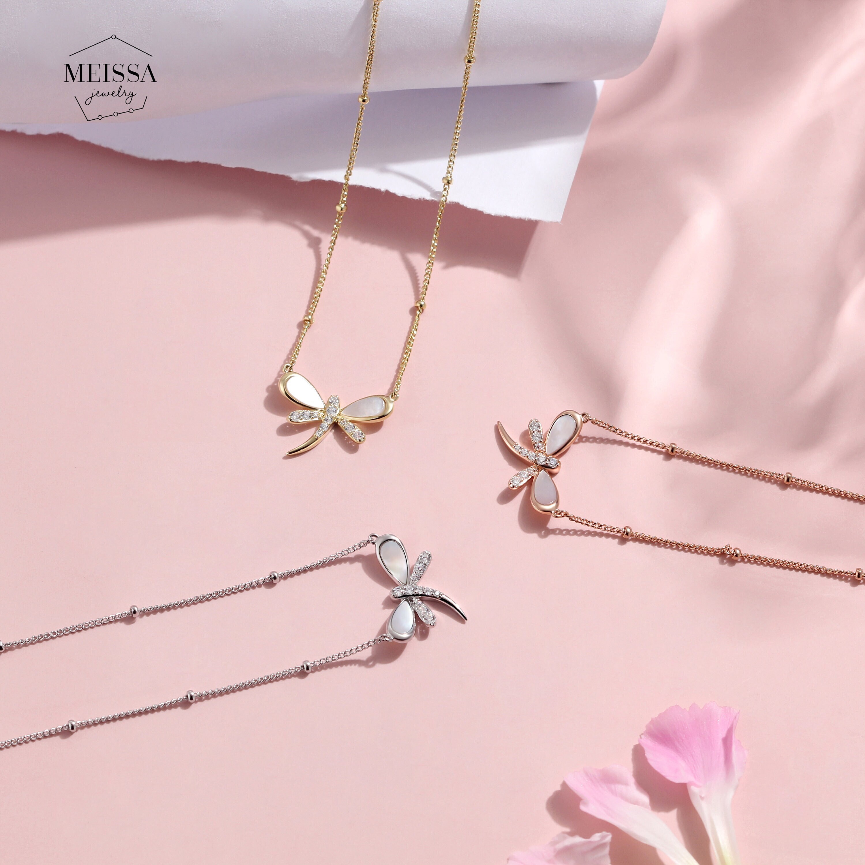Dragonfly Necklace 925 Sterling Silver 