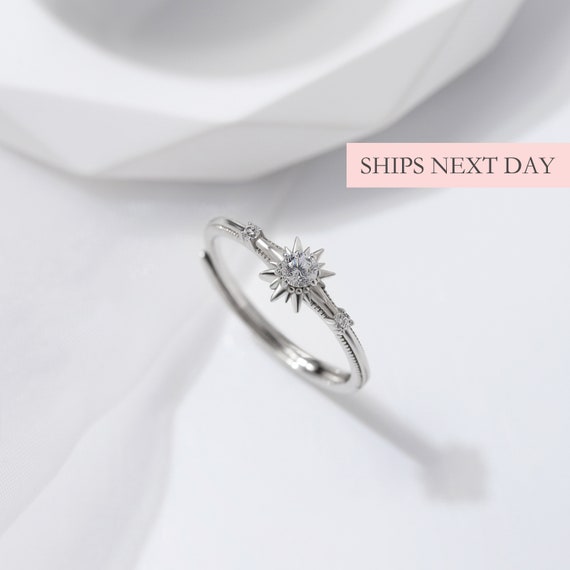 Sun Cute Polished Ring New .925 Sterling Silver Band Sizes 5-10 