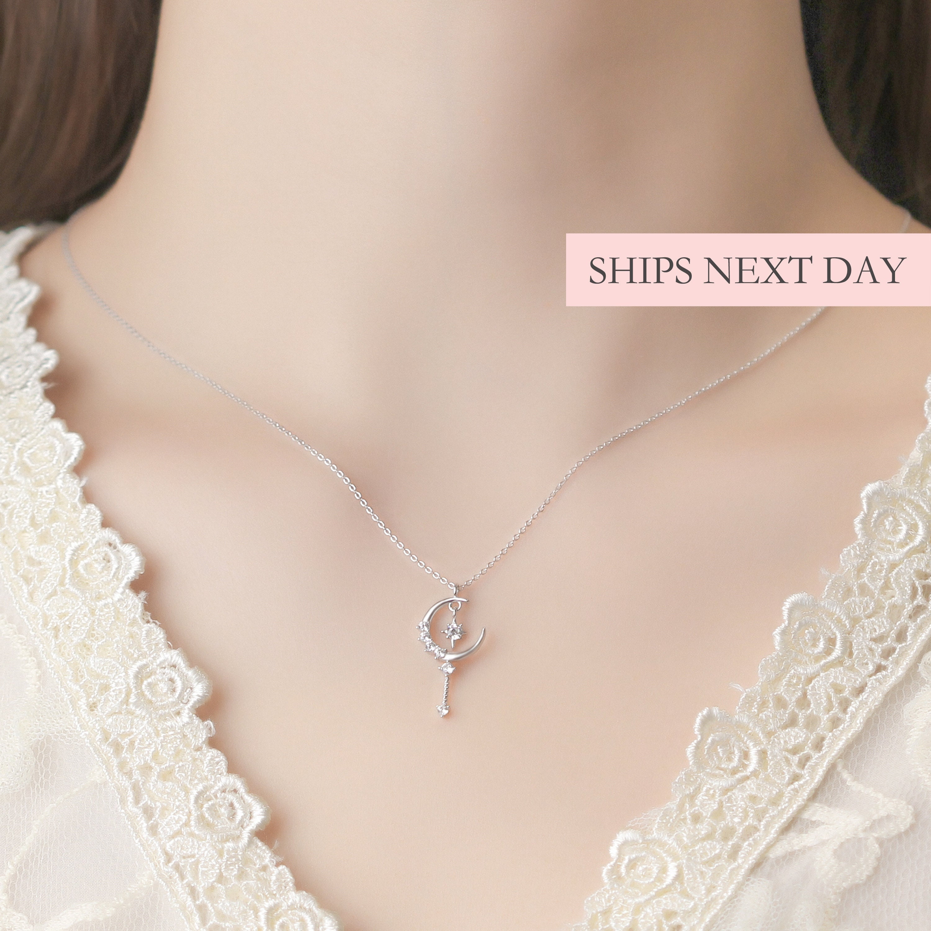 Moon Ward Necklace 925 Sterling Silver 