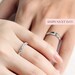 Simple Couple Wedding Bands, 925 Sterling Silver CZ Men & Women Promise Rings Size Adjustable Minimalist Rings Personalized Gift for Her Him 