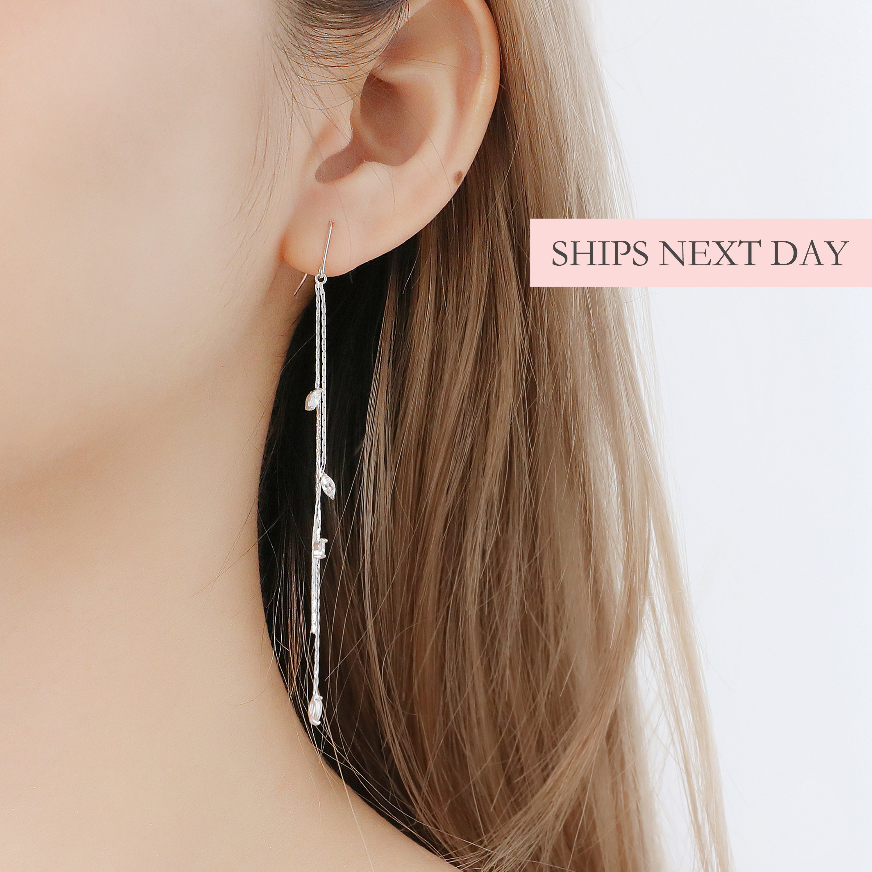 Girls long best sale earrings