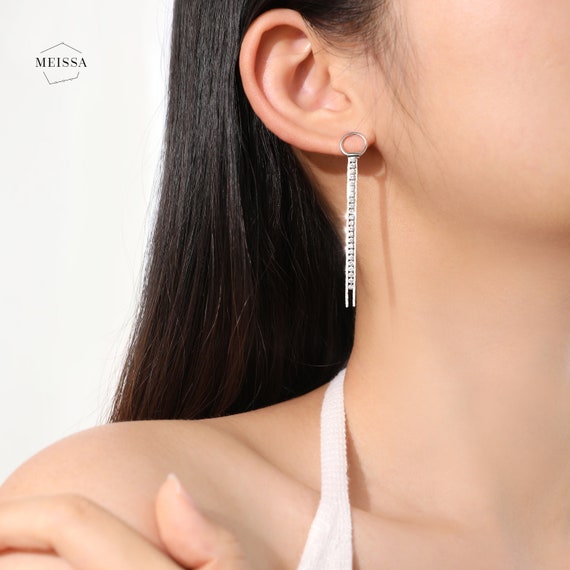Natural Round Diamond Tiny Dangle Earring - Abhika Jewels