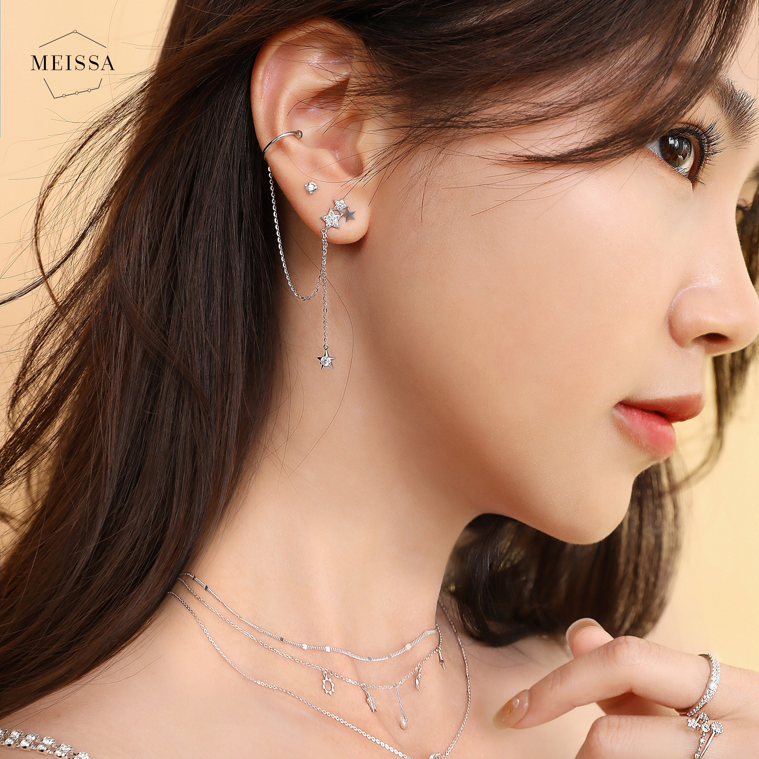 Dazzling Chain Drop Gold Earrings | Jewelry Online Shopping | Gold Studs &  Earrings