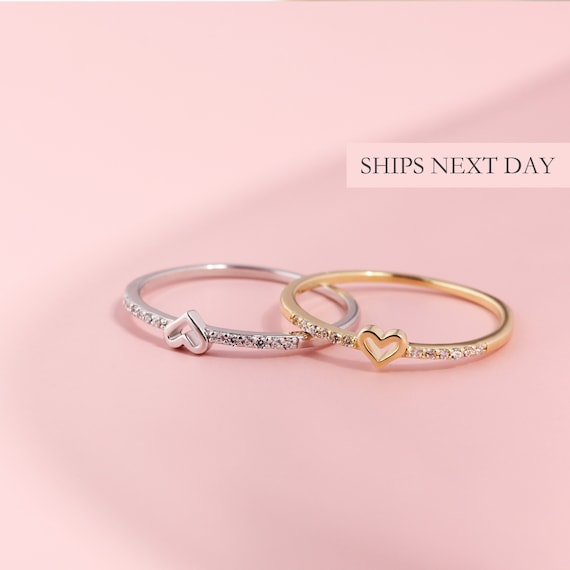  Sisters by Heart Knot Ring 2PCS, Infinity Heart Promise Rings  to My Best Friend, Classic Design S925 Ring : Clothing, Shoes & Jewelry
