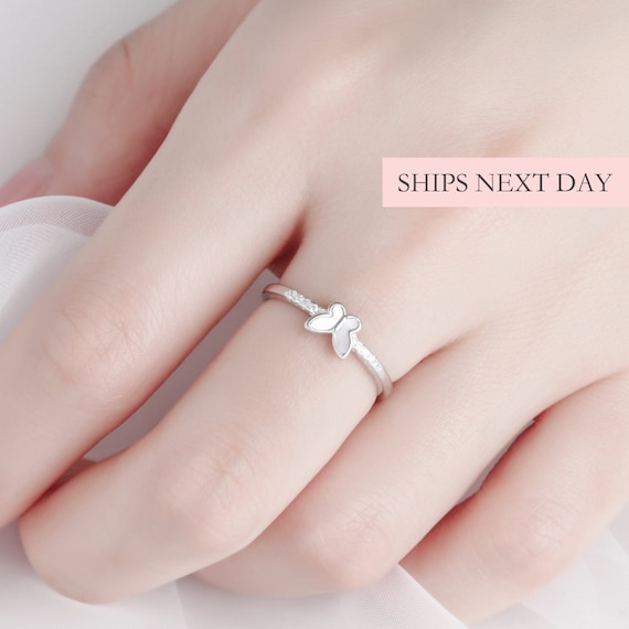 Dainty butterfly best sale ring