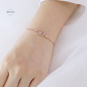 Crescent Moon Sun Star Bracelet, Sky Theme Bracelet, S925 Sterling ...