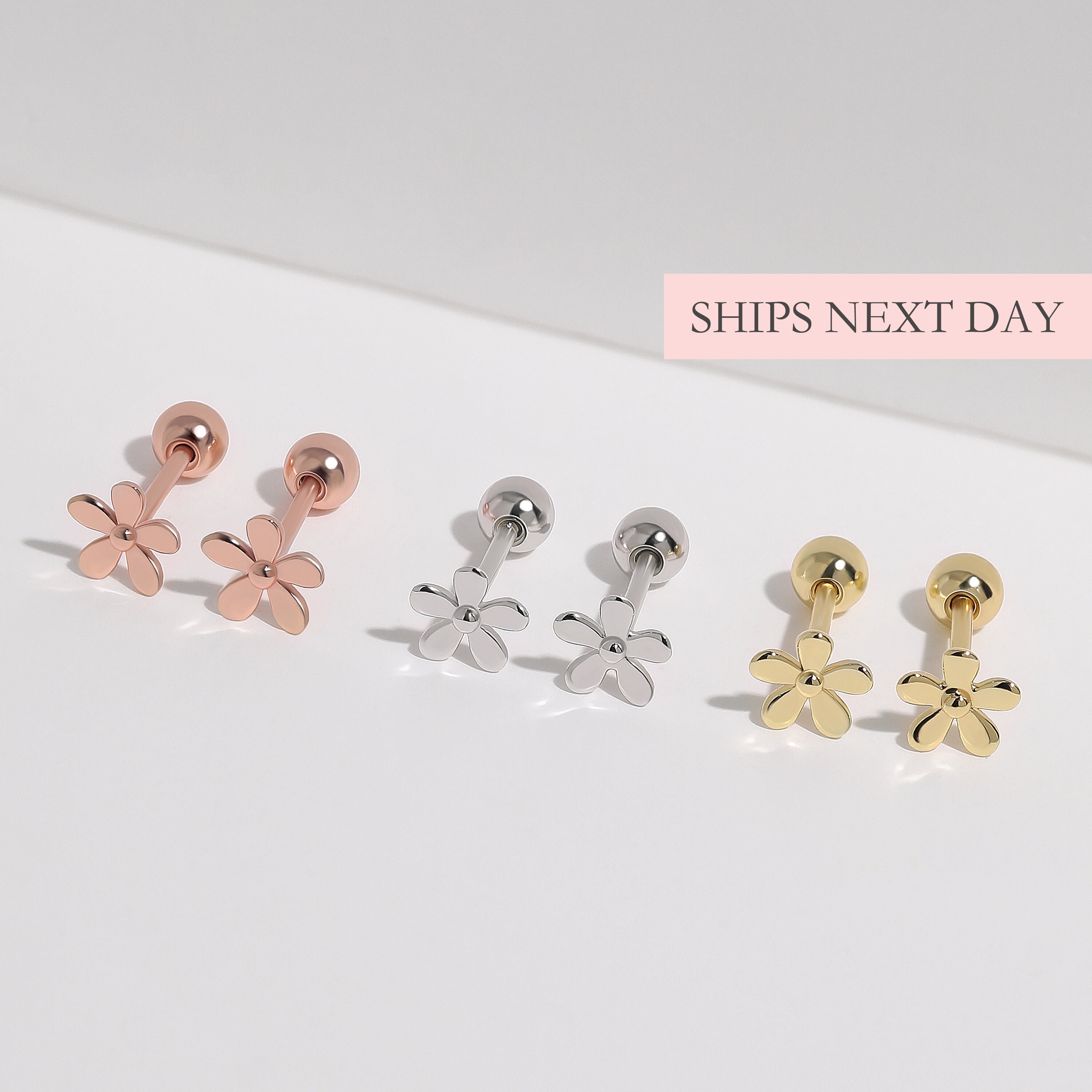 Surgical Steel Screw Back Earrings for Baby 