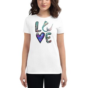 Frauen Meerjungfrau Shirt, Meerjungfrau Top, Meerjungfrau Tshirt, Meerjungfrau T Shirt, Strand Thema Geschenk, Meerjungfrau Outfit, Meerjungfrau Geburtstag Shirt, LOVE