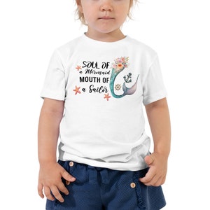 Toddler Soul of a Mermaid Mouth of a Sailor Shirt, Mermaid T Shirt, Mermaid Birthday T Shirt, Mermaid Lover Shirts, Toddler Mermaid Shirt